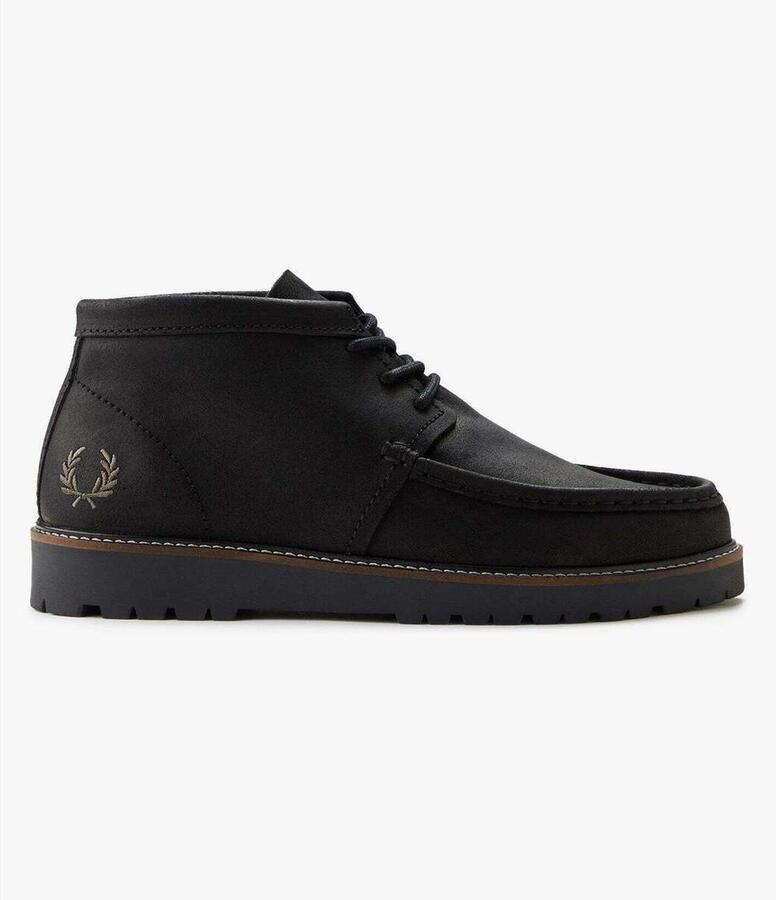 Fred Perry Enkellaarzen Waxed Suede Kenny Boot Black