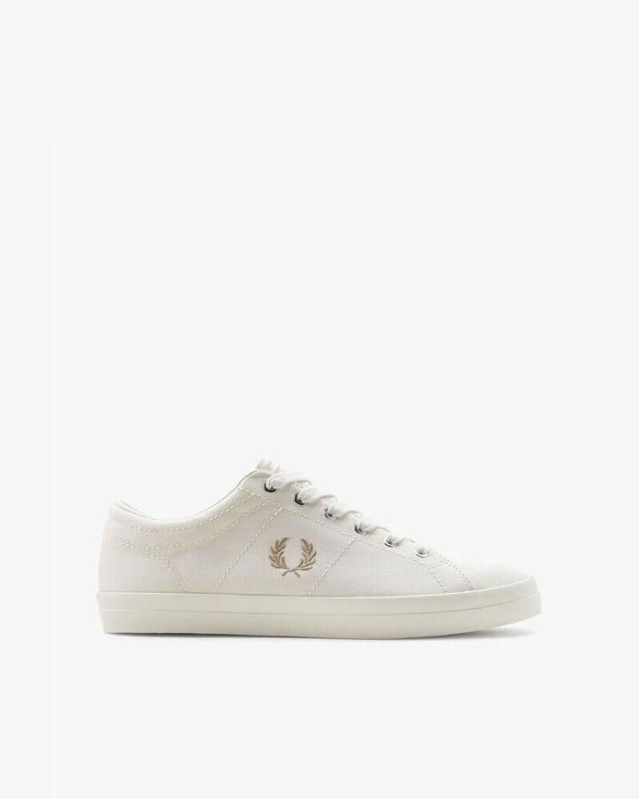 Fred Perry Baseline Twill White- Heren White