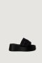 Furla Zwarte leren slippers met rubberen zool Black Dames - Thumbnail 3