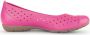 Gabor Comfortabele Leren Ballerina Roze Pink Dames - Thumbnail 3