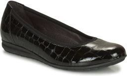 Gabor Zwarte Lak Reptiel Effect Ballerina's Black Dames