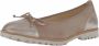 Gabor Beige metallic leren ballerina's van suède Beige Dames - Thumbnail 2