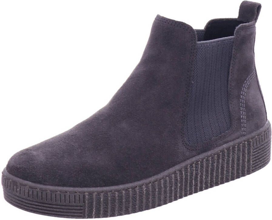 Gabor Chelsea-boots plateau enkellaars instapschoen met subtiele contrastnaden