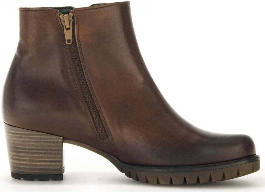 Gabor Elegante Leren Enkellaars Brown Dames - Foto 3