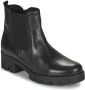 Gabor Zwarte Leren Chelsea Laarzen Comfort Sportieve Stijl Black Dames - Thumbnail 1