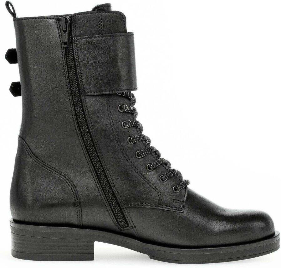 Gabor Zwarte leren halfhoge laars voor dames Black Dames - Foto 2