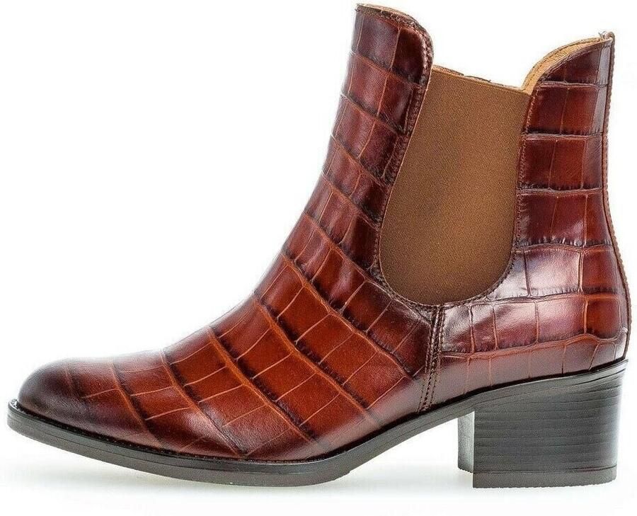Gabor Cowboy enkellaars met krokoprint Brown Dames - Foto 3