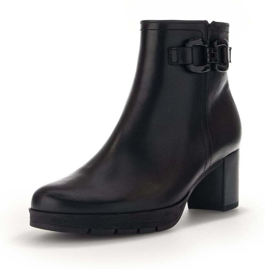 Gabor Elegant Zwart Enkellaarsje met Trendy Zijkettingen Black Dames - Foto 5