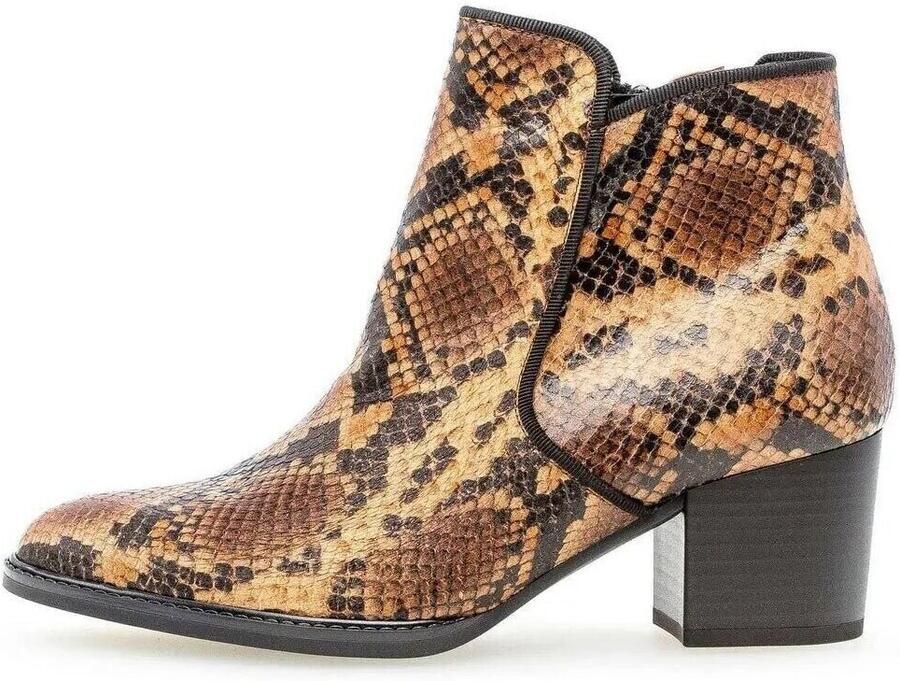 Gabor Whisky Bruine Reptiel Look Enkellaars Multicolor Dames - Foto 4