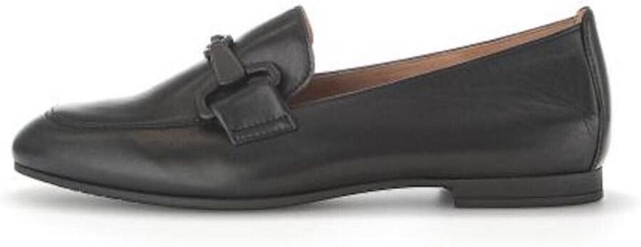 Gabor Zwarte Leren Mocassins Black Dames - Foto 2