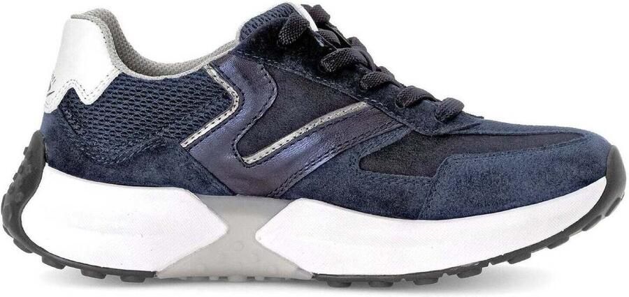 Gabor rollingsoft sensitive 56.996.46 dames rollende wandelsneaker blauw
