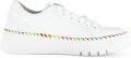 Gabor Plateausneakers vrijetijdsschoen lage schoen veterschoen met contrast-raamnaad - Wit