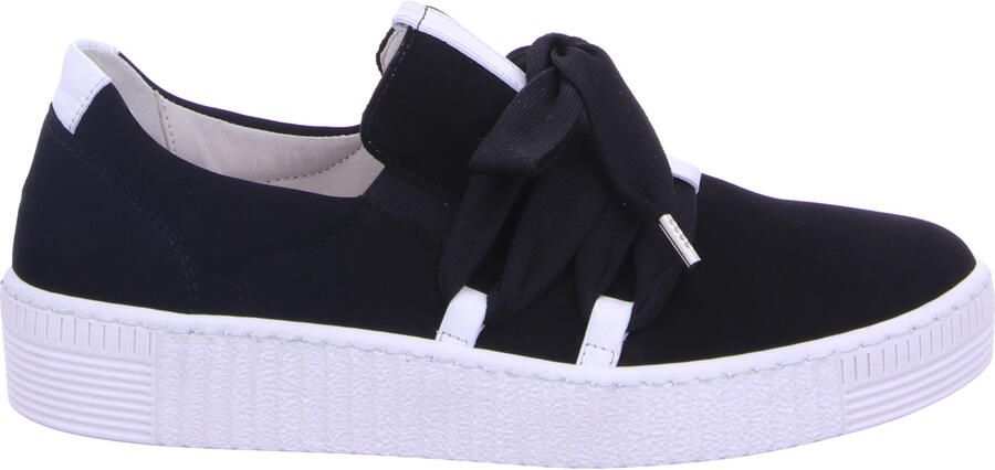 Gabor Plateausneakers Slip-on sneaker slipper veterschoen met opgestikte versiersluiting
