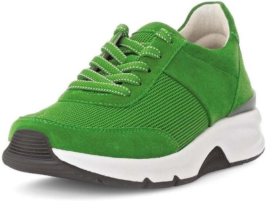 Gabor Rollingsoft Sneakers met sleehak vrijetijdsschoen lage schoen veterschoen logo op de hiel - Foto 3