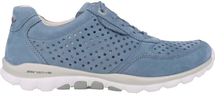 Gabor rollingsoft sensitive 66.967.26 dames rollende wandelsneaker blauw