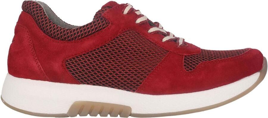 Gabor rollingsoft sensitive 76.946.48 dames rollende wandelsneaker rood