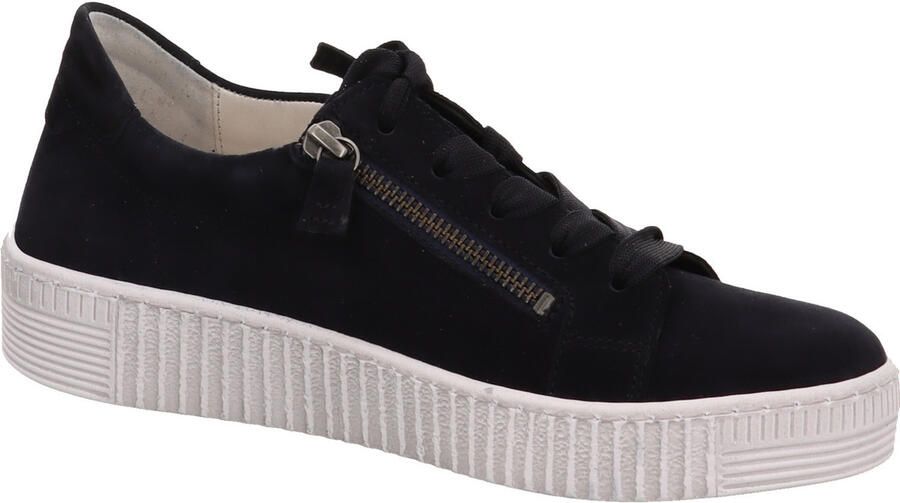 GABOR Sneakers laag 'Schnürschuh Damen 83-334-16 Echtleder in dunkelblau' zwart