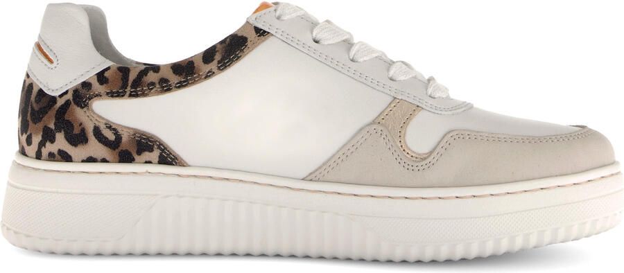 Gabor Sneaker Wit Panter Combi Wijdte K