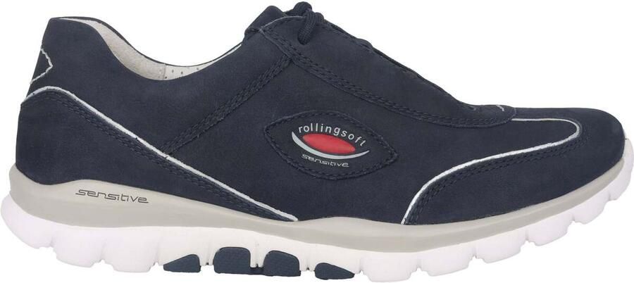 Gabor rollingsoft sensitive 86.968.46 dames rollende wandelsneaker blauw