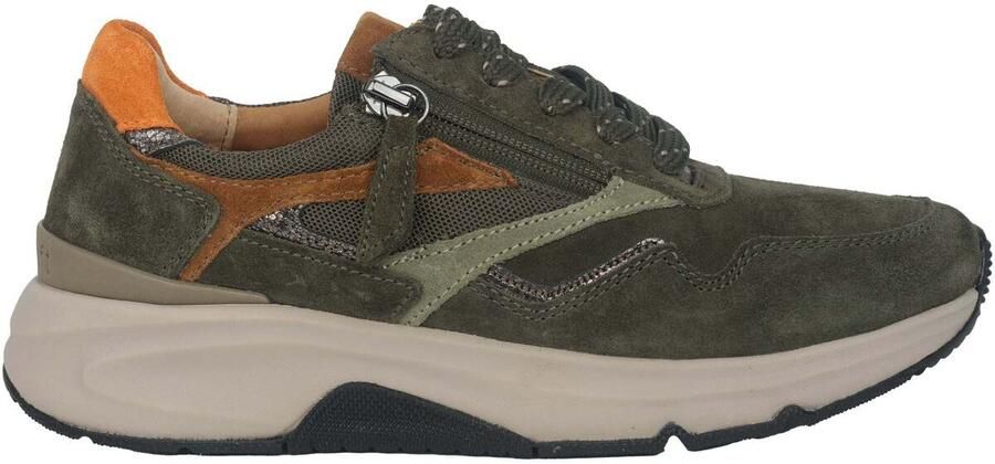 Gabor rollingsoft sensitive 96.896.34 dames rollende wandelsneaker groen