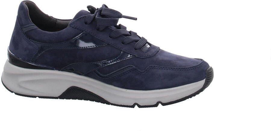 Gabor 96.896 36.896.46 Blauwe dames sneaker met rits