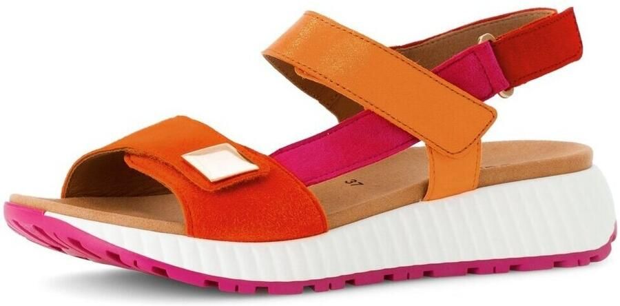 Gabor Sandalen Plat Sandalen Plat Oranje - Foto 4