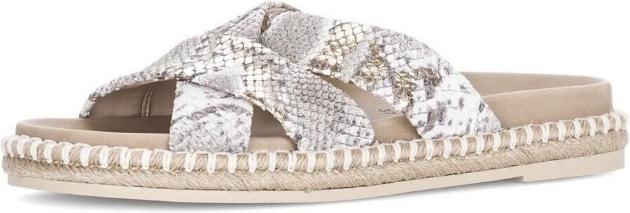 Gabor Slipper Voetbed Kruisband Snake Leer - Foto 3