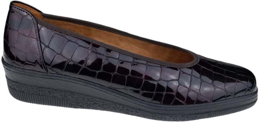 Gabor Rode Patent Dames Loafer Comfort Schoen Black Dames - Foto 2