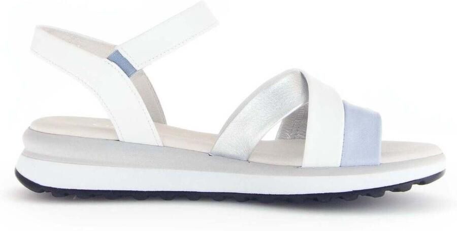 Gabor Witte damessandaal met klittenbandsluiting Multicolor Dames