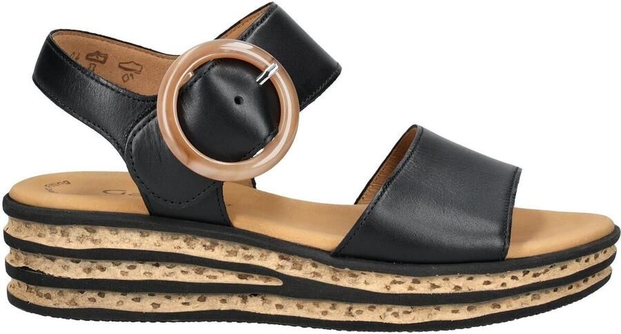 Gabor Sleehaksandaaltjes zomerschoen bandjessandaal klittenbandsluiting onder de decoratieve gesp - Foto 7