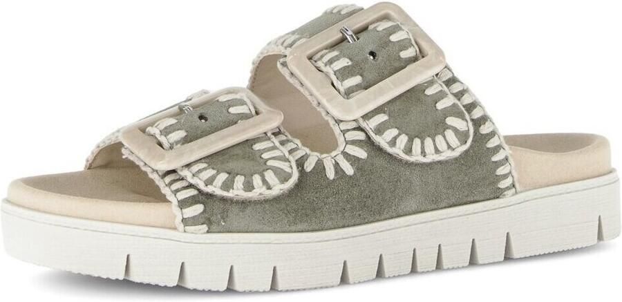 Gabor 83.741.19 Slippers groen Suede Dames Groen - Foto 4