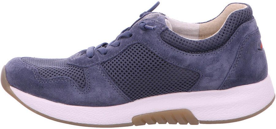 Gabor Rollingsoft Sneakers met sleehak vrijetijdsschoen lage schoen veterschoen in zomerse materiaalmix