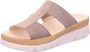Gabor Iridescent beige leren muiltjes Beige Dames - Thumbnail 3