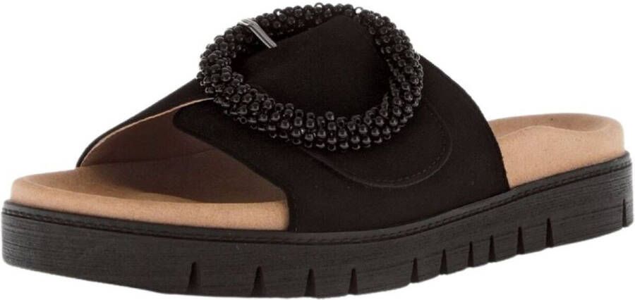 Gabor Slippers plateau zomerschoen slippers met sierparels aan de decoratieve gesp - Foto 6