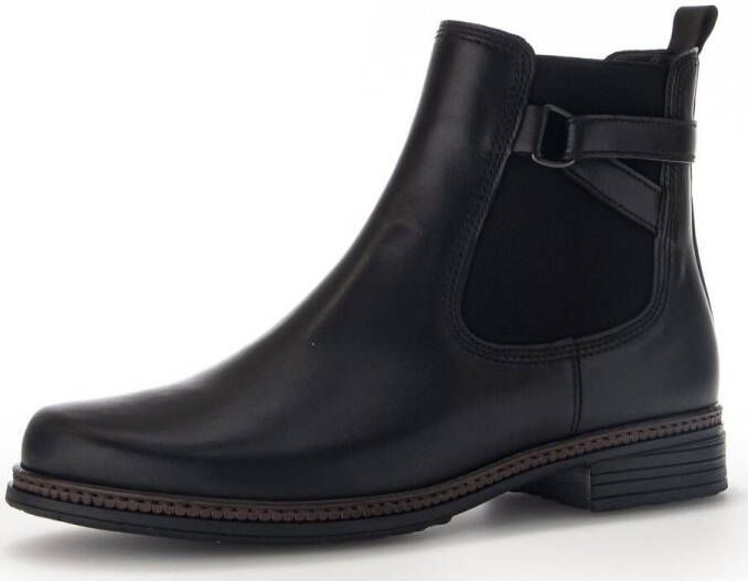 Gabor Zwarte leren enkellaarzen Black Dames - Foto 2