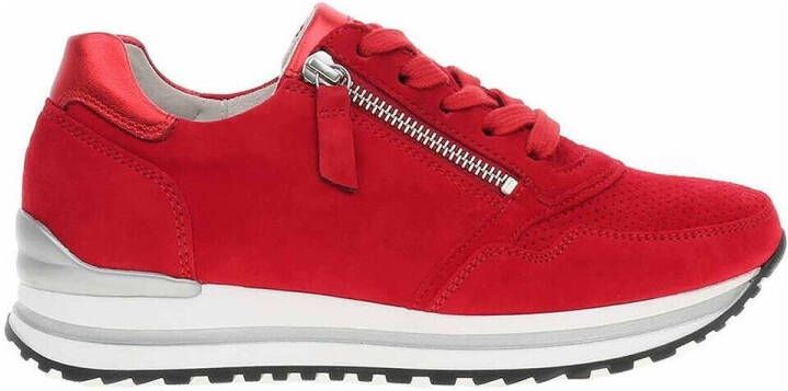 Gabor Sneakers met sleehak Turijn vrijetijdsschoen lage schoen veterschoen met verwisselbaar voetbed h-breedte - Foto 9