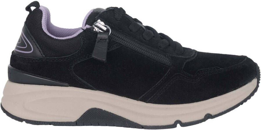 Gabor rollingsoft sensitive 56.897.47 dames rollende wandelsneaker zwart