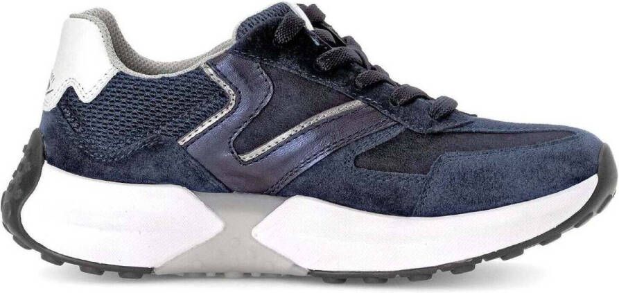 Gabor rollingsoft sensitive 56.996.46 dames rollende wandelsneaker blauw