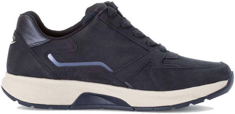 Gabor rollingsoft sensitive 76.878.46 dames rollende wandelsneaker blauw