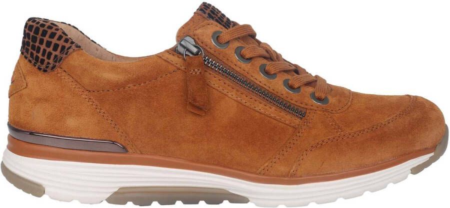 Gabor rollingsoft sensitive 76.973.01 dames rollende wandelsneaker bruin