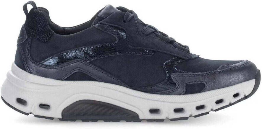 Gabor rollingsoft sensitive 76.986.36 dames rollende wandelsneaker blauw