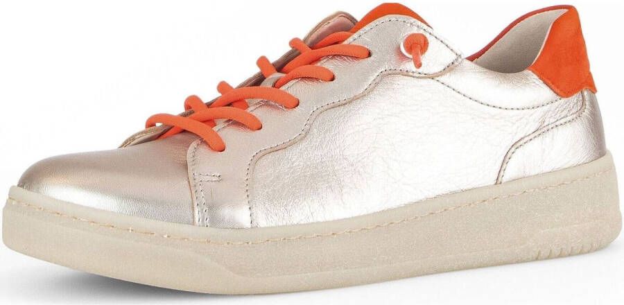 Gabor Gouden Oranje Leren Sneaker Multicolor Dames - Foto 2