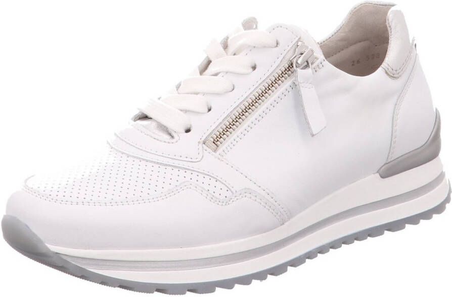 Gabor Sneakers met sleehak Turijn met zilverkleurige details vrijetijdsschoen lage schoen veterschoen - Foto 10