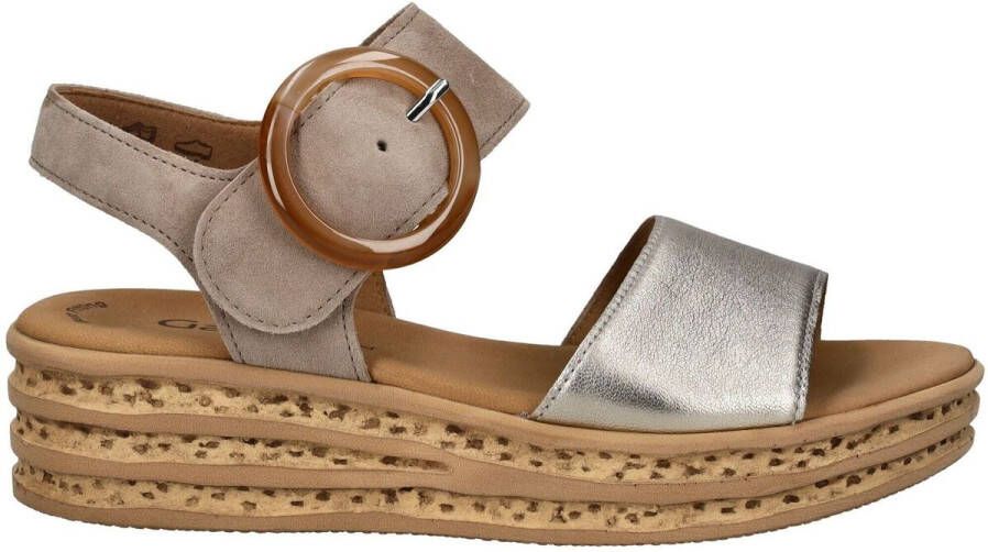 Gabor Sleehaksandaaltjes zomerschoen bandjessandaal klittenbandsluiting onder de decoratieve gesp - Foto 3