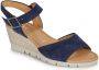 Gabor Velours leren sleehak sandalen Blue Dames - Thumbnail 3