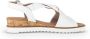 Gabor Witte leren sandalen met gekruiste bandjes - Thumbnail 5