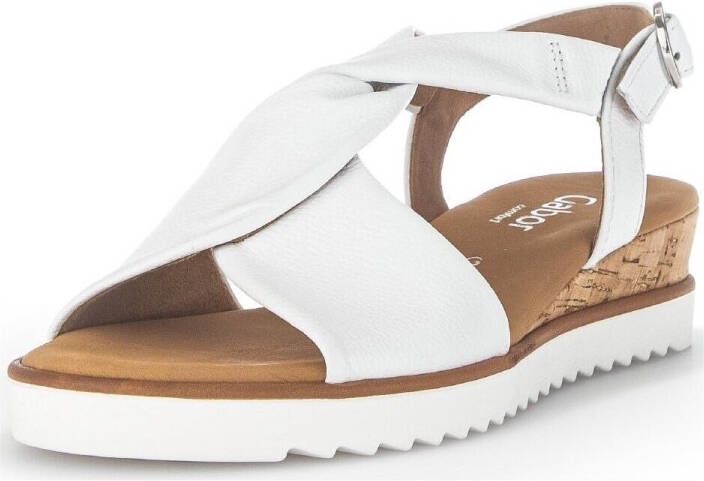 Gabor Witte Sandaal met Twist Detail White Dames - Foto 9