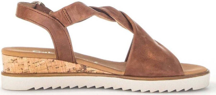 Gabor Bruine Leren Sandalen met Twist Brown Dames - Foto 4