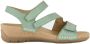 Gabor Verstelbare Velcro Strap Dames Sandaal Groen Green Dames - Thumbnail 18