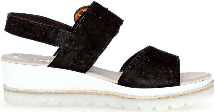 Gabor Zwarte Gemarmerde Gesp Sandaal 645.1